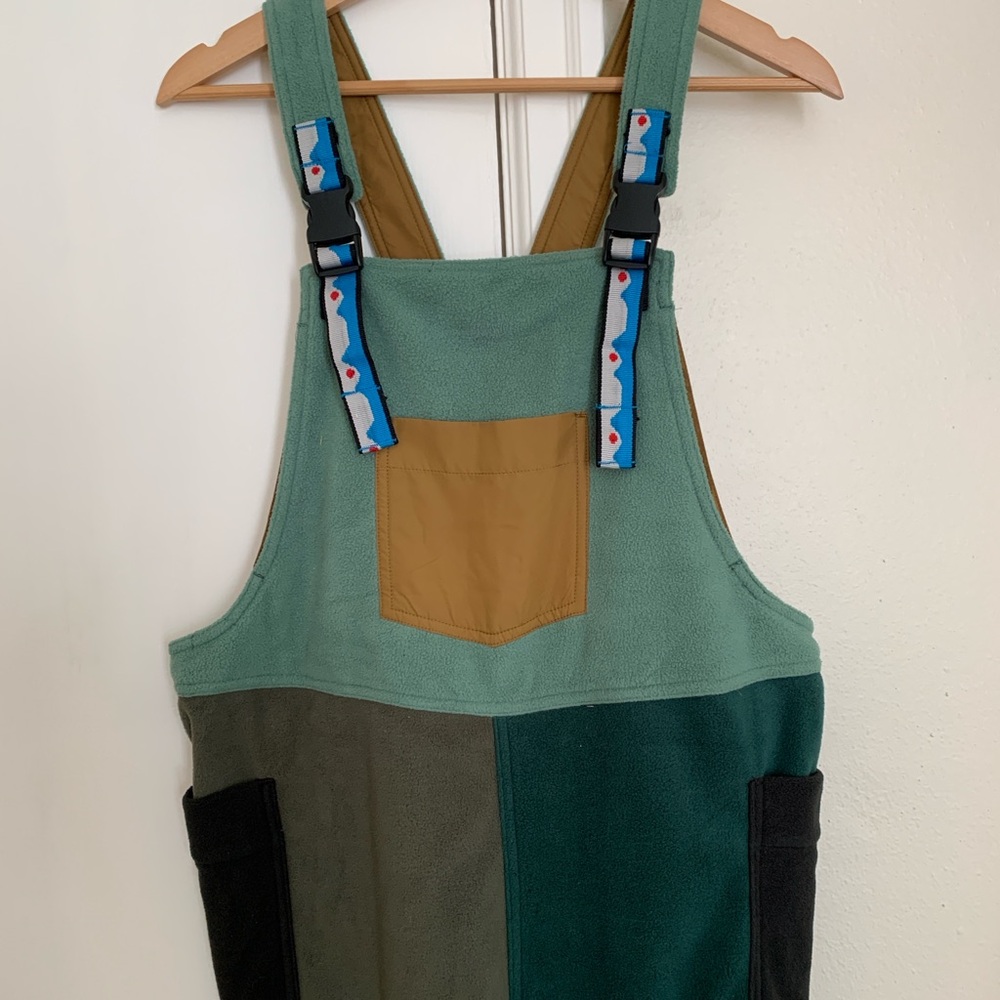 Kavu Fleece Colorblock Overalls with Pockets size M